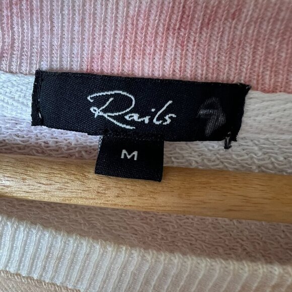 Rails Sweatshirt Womens Size Medium Pink & Orange Ramona Sunset Tie Dye Cotton - Picture 2 of 16